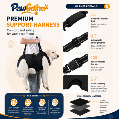 Adjustable Dog Lift Harness – Pawgether